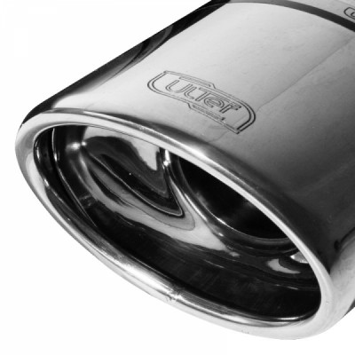 Einddemper duplex Audi A3 8L 1996-2003 RVS eindstuk 120x80mm ova