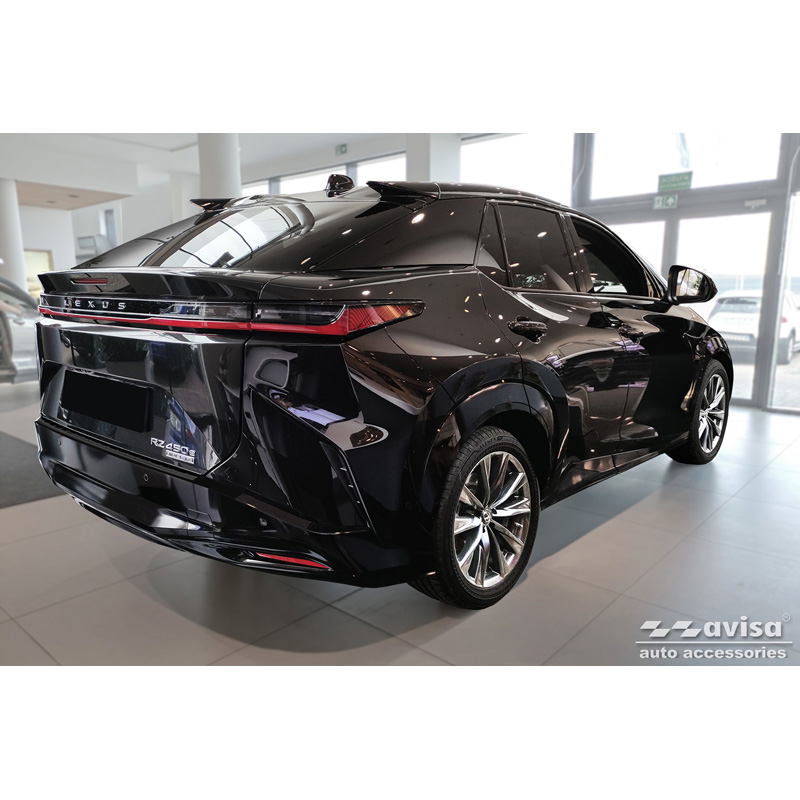 Zwart RVS Achterbumperprotector  Lexus RZ 2023- 'Ribs'