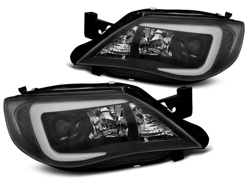 Koplampen Subaru Impreza III GH 07-12 Xenon Tube zwart