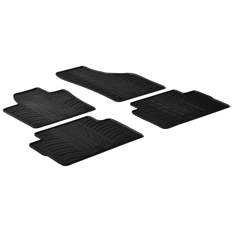 Rubbermatten  Volkswagen Sharan 2010- / Seat Alhambra 5 deurs 2010- (T profiel 4-delig + montageclips)