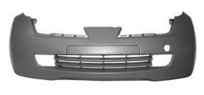 voorbumper, in primer, met mistlampgaten,-05/2005 Nissan Micra,