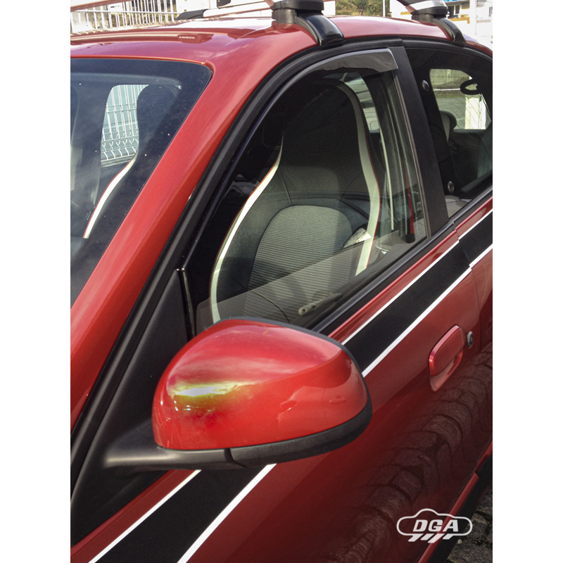 DGA Zijwindschermen  Renault Twingo III (BCM) 2014- & Smart ForFour (453) 2014- (2-delig)