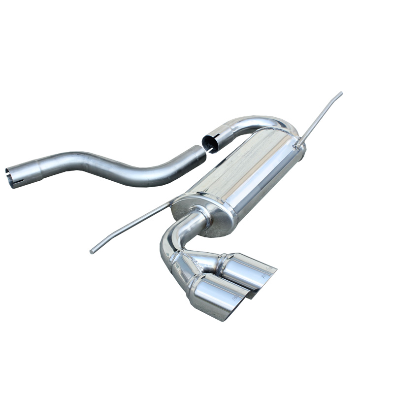 100% RVS Sportuitlaat  Volkswagen Golf VI 2.0TDi GTD (170pk) 2009- 2x80mm Racing