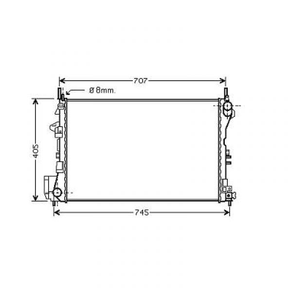 Radiator SIGNUM/VECTRA C 02-05 650x405 1.6I/1.8I +/-AC