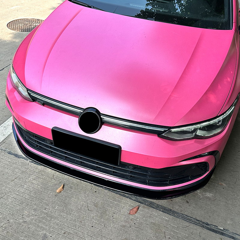Voorspoilerlip  Volkswagen Golf VIII GTi/GTD/R/R-Line 2020- (Glanzend Zwart ABS)