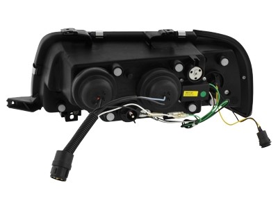 Koplampen Audi 80 B4 91-94 Devil Eyes DRL look chroom