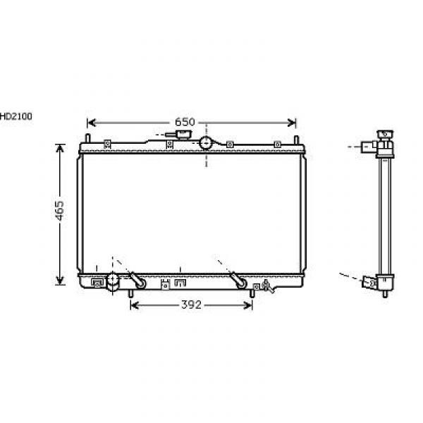 Radiator ACCORD COUPE 98-03 400x718 3.0I-24V. +/-AC