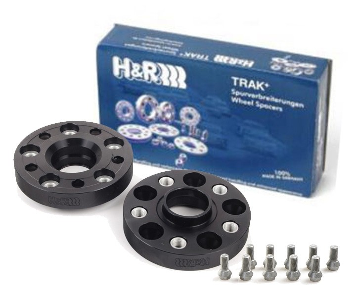 H&R DRA-Systeem Spoorverbreders 20mm 4x108 - Naaf 57,1mm - Boutmaat M14x1,5 -  Audi - Zwart