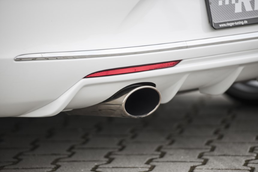 Achterdiffuser Opel Astra J Rieger uitlaat links