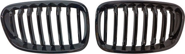 Grill Nieren BMW 1 Serie F20 11-14 Zwart Glans