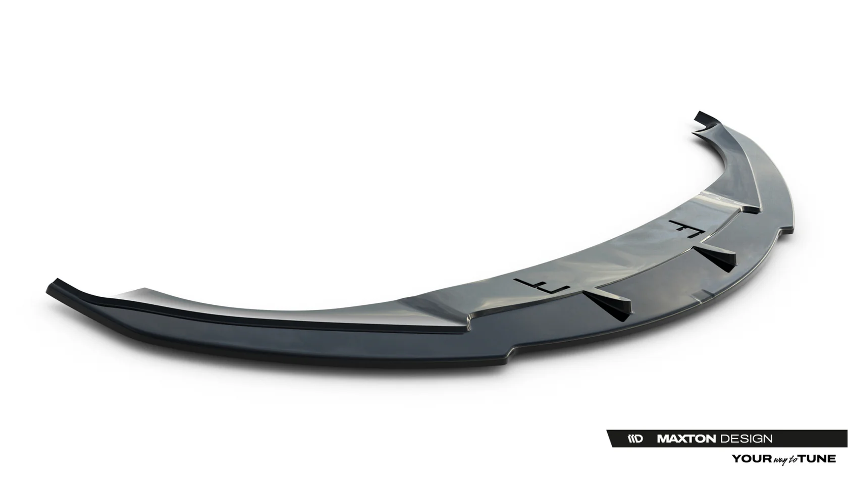 Voorspoiler V.2 Tesla Model S Mk1 Maxton Glans Zwart