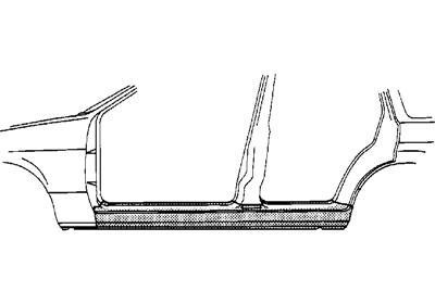 dorpel, links Opel Vectra B, 1995-2002