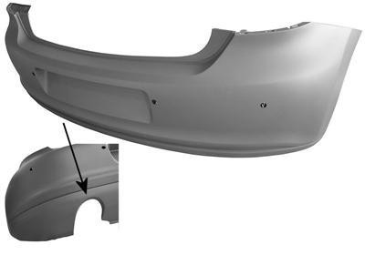 achterbumper, Sport, in primer, PDC VW Polo, 6R 09-14