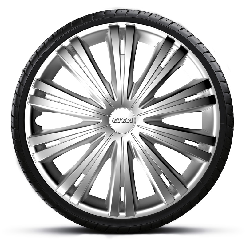 4-Delige Wieldoppenset Giga 16-inch zilver