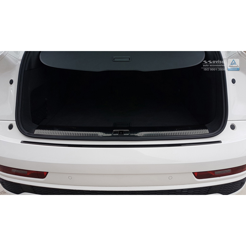 Carbon Achterbumperprotector  Audi Q3 2011-2015 & 2015- Zwart Carbon