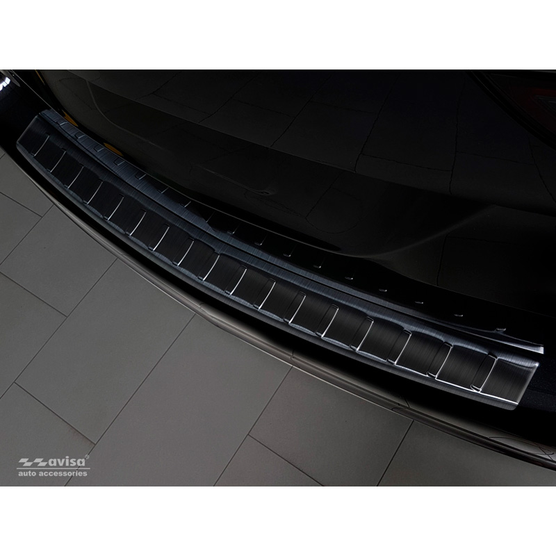 Zwart RVS Achterbumperprotector  Opel Zafira C Tourer 2012-2016 & Facelift 2016- 'Ribs'