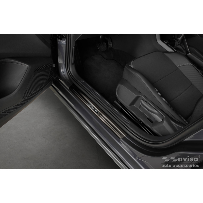 Zwart RVS Instaplijsten  Volkswagen Taigo 2021- 'Exclusive Edition' - 4-delig