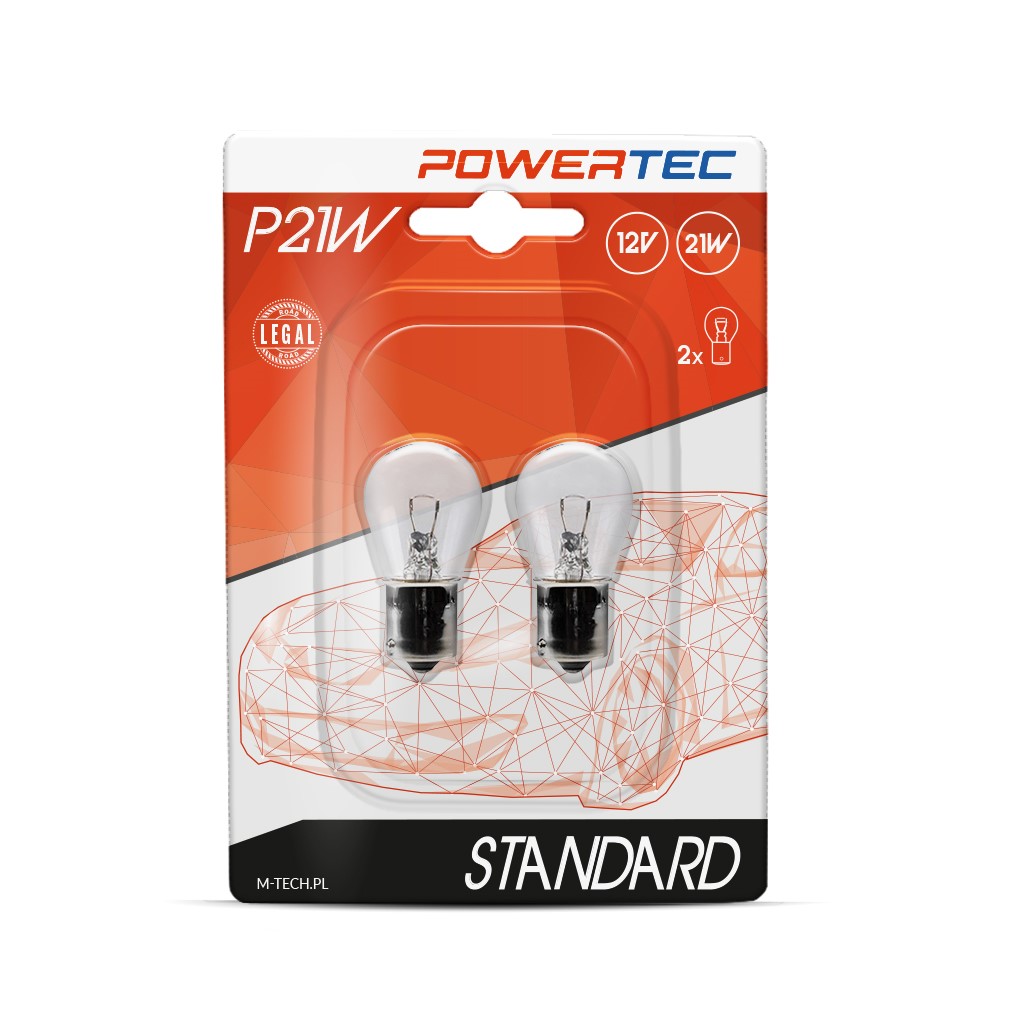 BA15S lampen Halogeen Powertec 12V 21W