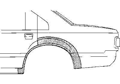 spatbordrand, Senator A1/Rekord E1/Commodore C, 4 drs Sedan, rec