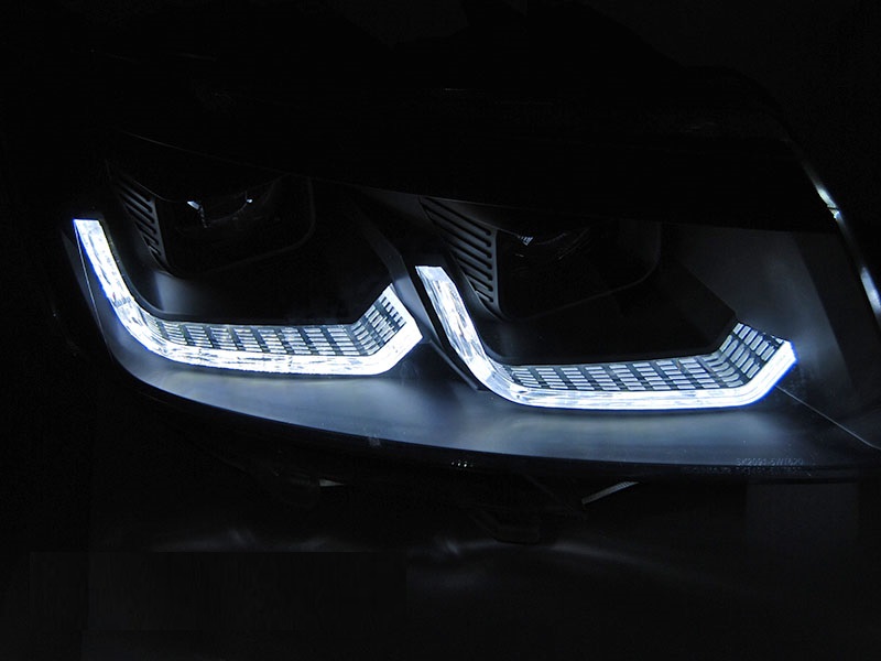 Koplampen VW T6.1 Multivan/Transporter Vol LED Dynamic Tube Zwart