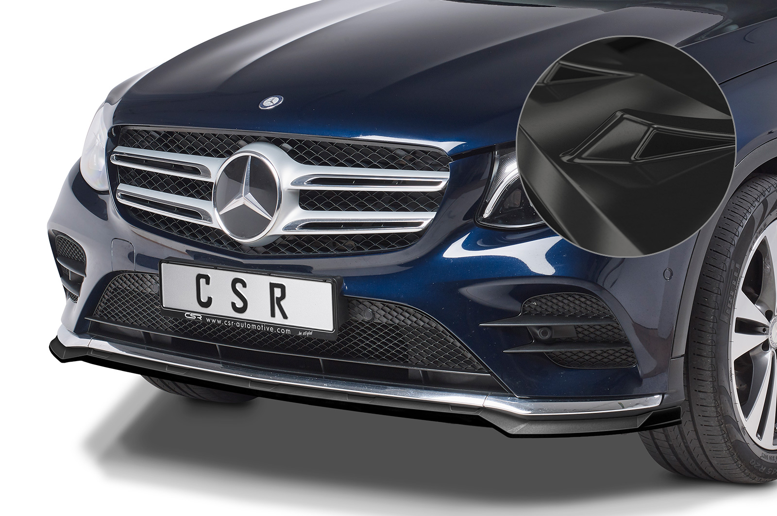 Voorspoiler Mercedes Benz GLC X253 CSR Glans Zwart