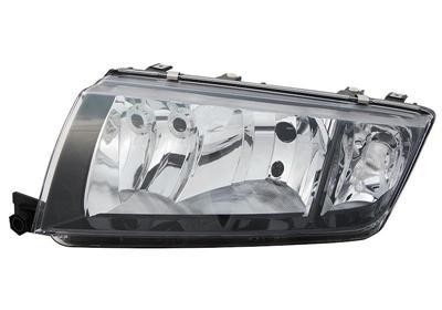 koplamp, H7+H3, elektr verstelb, zwart, rechts Skoda Fabia, 2000