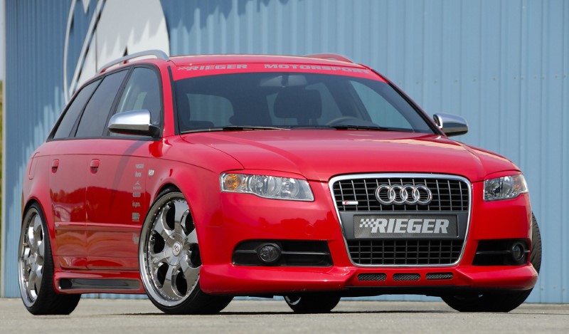 Voorspoiler met 3 extra air-intakes Audi A4 8E B7 11.04 Rieger
