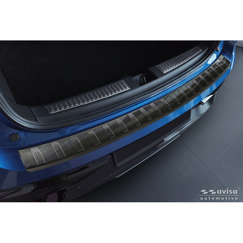 Zwart RVS Achterbumperprotector  Renault Rafale 2023- 'Ribs'