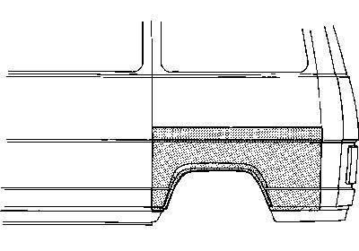 spatbordrand, achter, rechts Fiat Ducato, 1982-1994