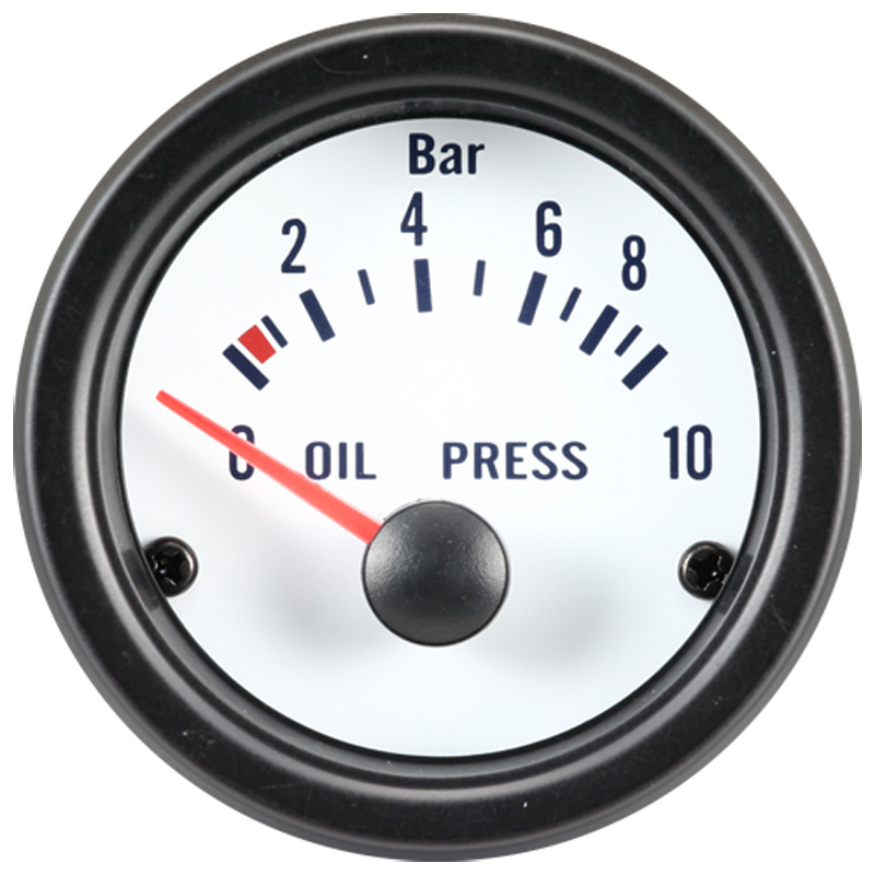 Performance Instrument Wit Oliedruk 0-10 bar 52mm