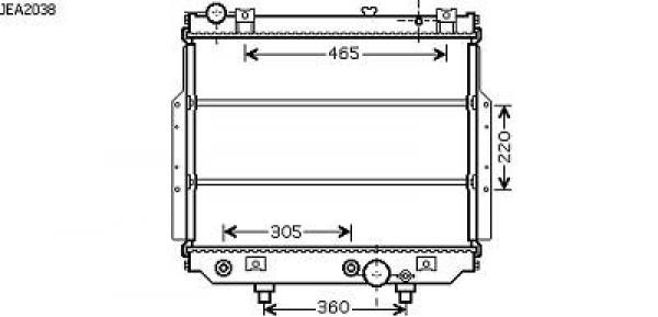 Radiator Grand CHEROKEE 99-02 500x617 3.1TDI C TURBO D. +/-AC