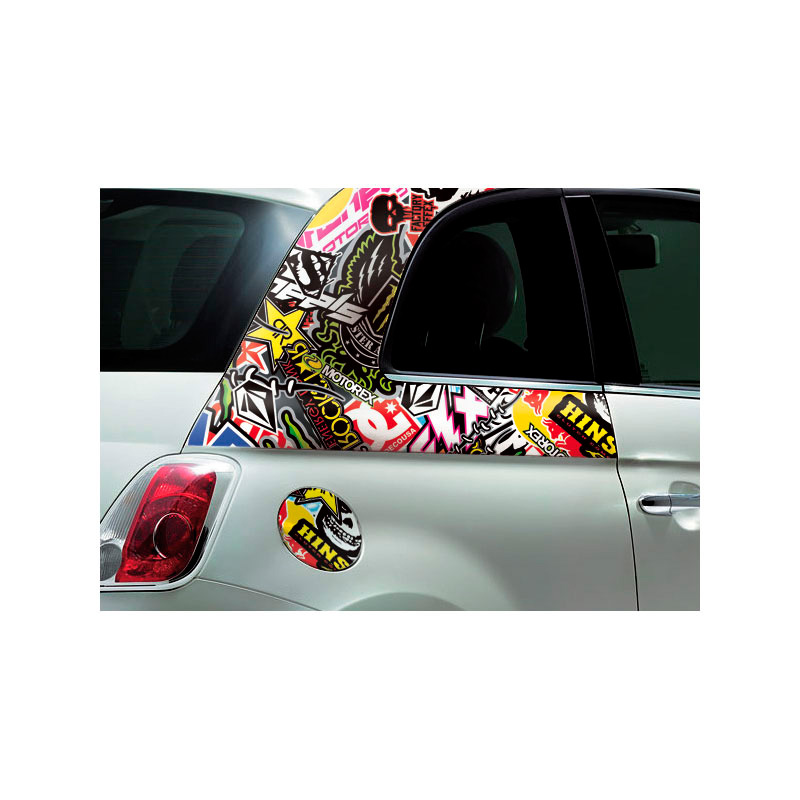 Stickerbomb Folie - Graffiti design 2 - Rol 60x200cm - zelfklevend