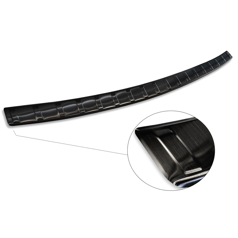Zwart RVS Achterbumperprotector  Volkswagen Caddy V 2020- 'Ribs'