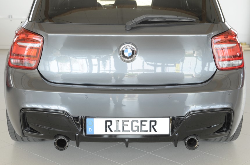 Diffuser BMW 1-Serie F20/F21 M135i / M Pakket Rieger Glans Zwart
