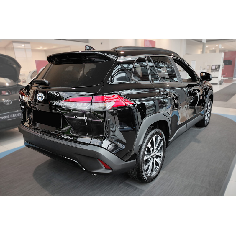 Matzwart Aluminium Achterbumperprotector  Toyota Corolla Cross 2022- 'Riffled Plate'