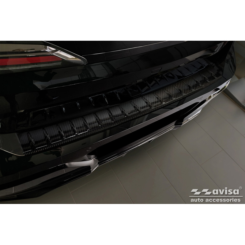 Echt 3D Carbon Achterbumperprotector  BMW 7-Serie G70 Sedan M-Pakket 2023-