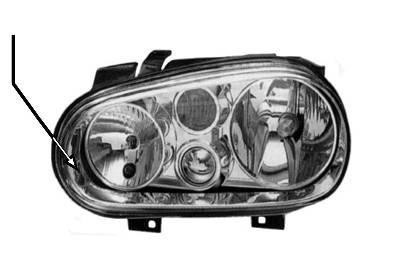 koplamp, Valeo, H7+H1+H3, links VW Golf 4, 1998-2003