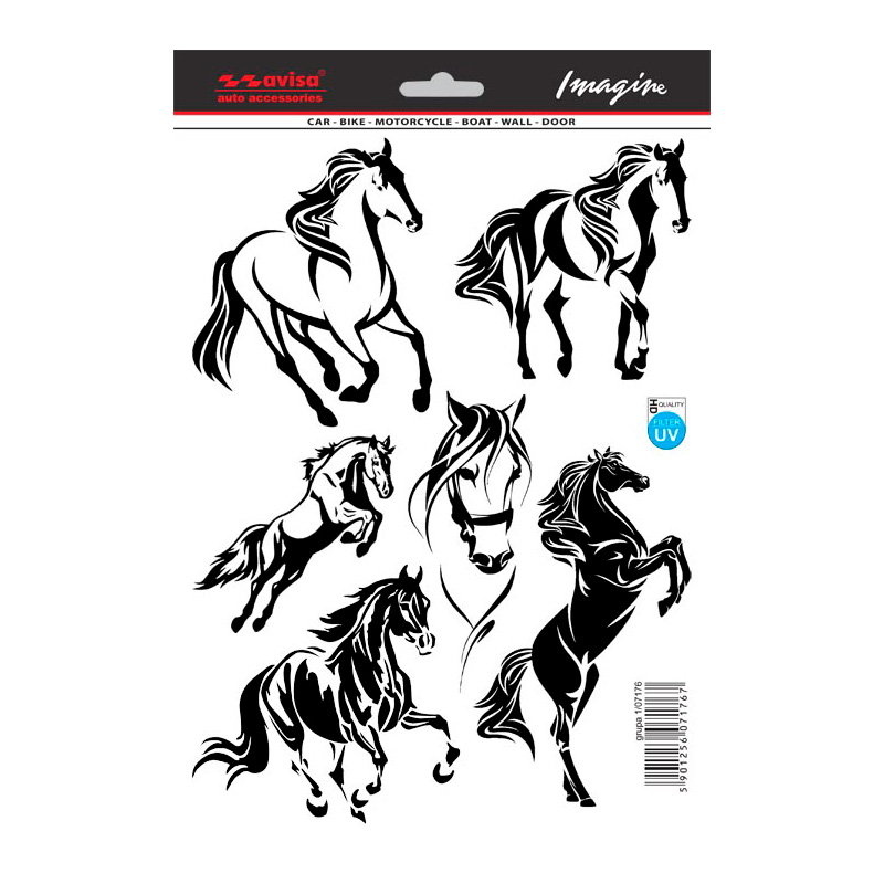 Auto Tattoo Sticker Mustang set - 19x28cm