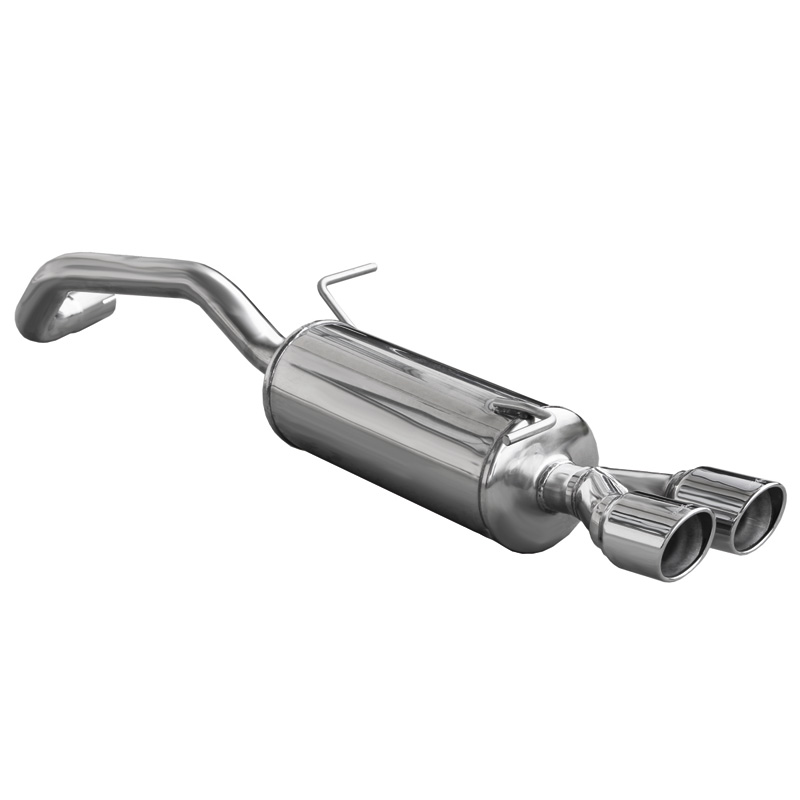 100% RVS Sportuitlaat  Audi A1 1.4TFSi (122pk) 2011- 2x80mm X-Race