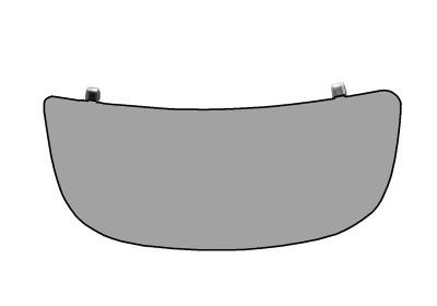 spiegelglas, onder, rechts Nissan Primastar, 2002-2006