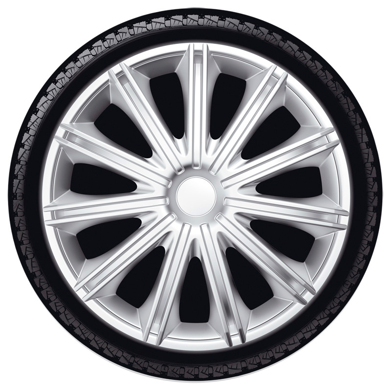 4-Delige Wieldoppenset Nero 18-inch zilver