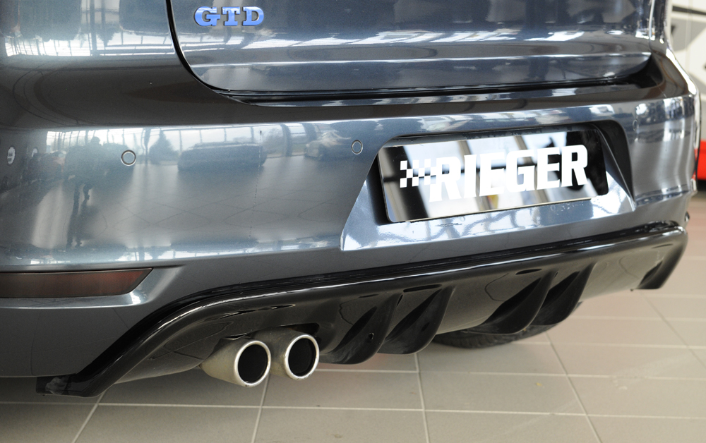 Diffuser Volkswagen Golf 6 GTD Rieger Glans Zwart