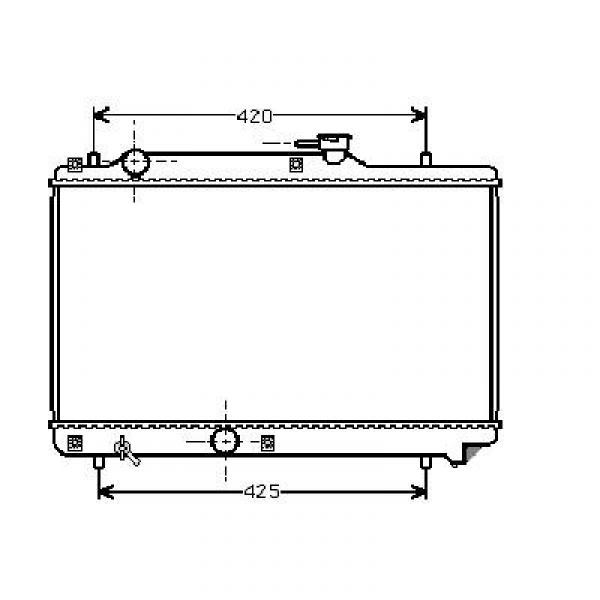 Radiator SUZUKI BALENO 95->> 350x525x16 1.3I1.6I 16V