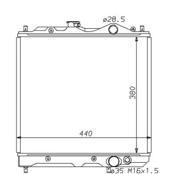 Radiator COLT/LANCER 87-92 375x412 1.3 12V1.5+I +/-AC