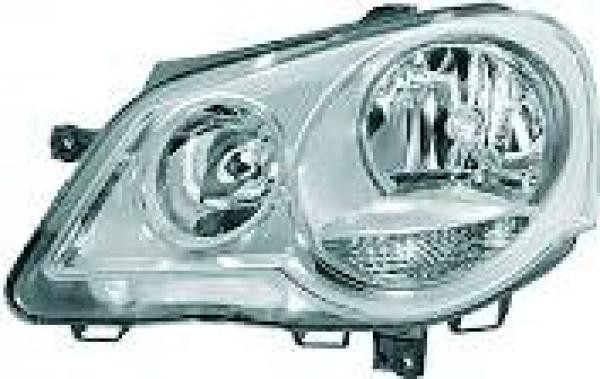 Koplamp links VW Polo 9N3 05-09 TYC H7+H1