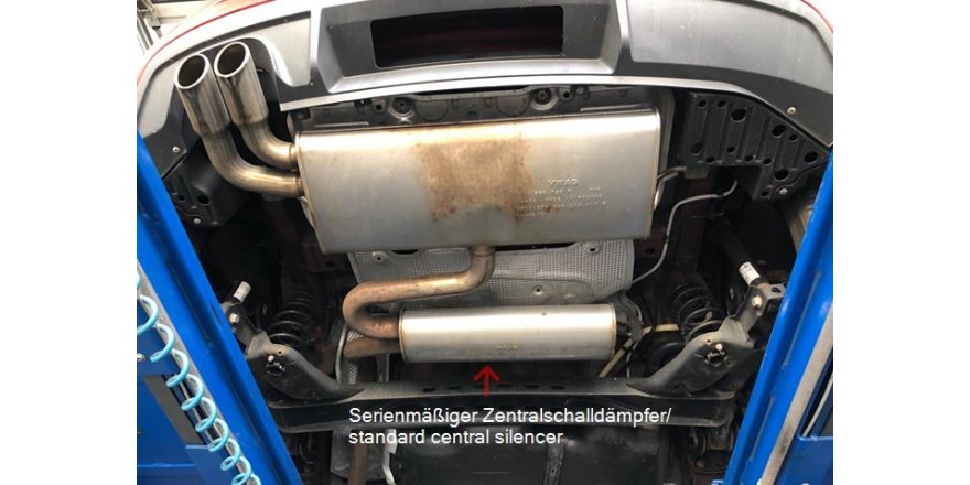 Seat Leon 5F Einddemper eenzijdig - 2x80 Typ 25 FOX