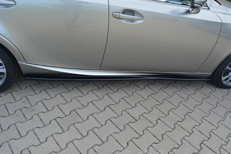 Zijskirts Diffusers Lexus IS Mk3/ Mk3 Facelift  Glanzend Zwart