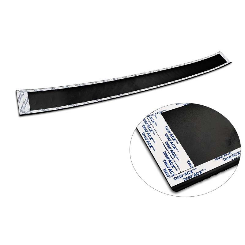 Matzwart Aluminium Achterbumperprotector  Volkswagen Transporter T6 2015- & FL 2019- (met achterklep) 'Riffled plate'