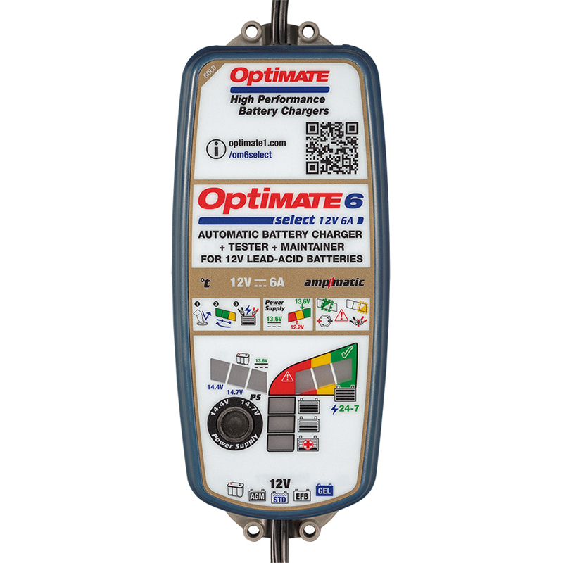 OptiMate 6 Select 12V/6.0A 9-staps Acculader / tester / onderhouder