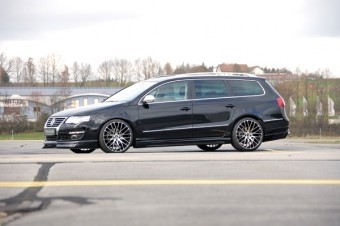 Zijskirts VW Passat 3C met uitsnede Rieger Carbon
